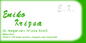 eniko krizsa business card