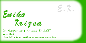 eniko krizsa business card
